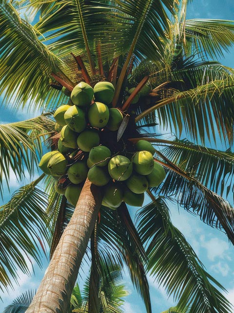 yellow catimor Coffee beans ripening on tree in North of thailan