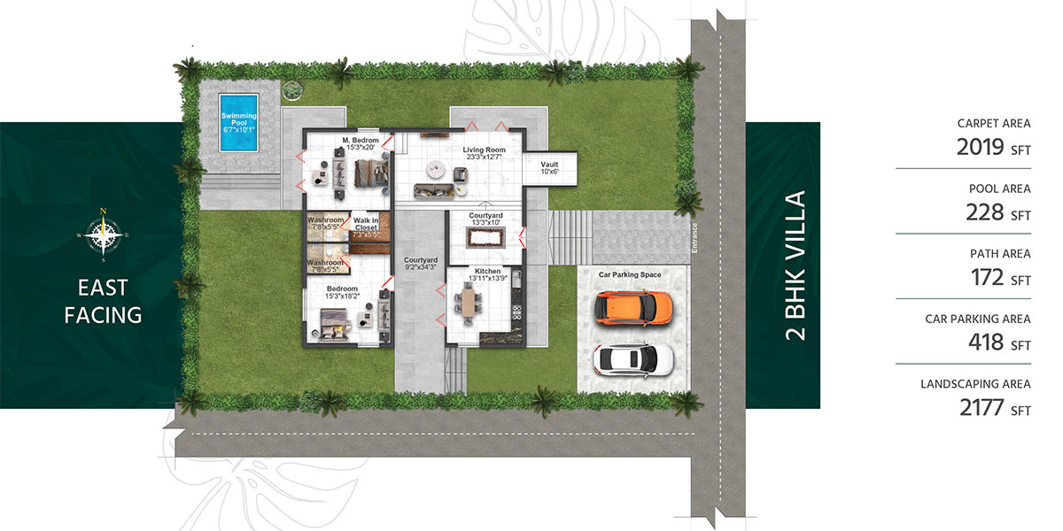 2 BHK Floor Plan